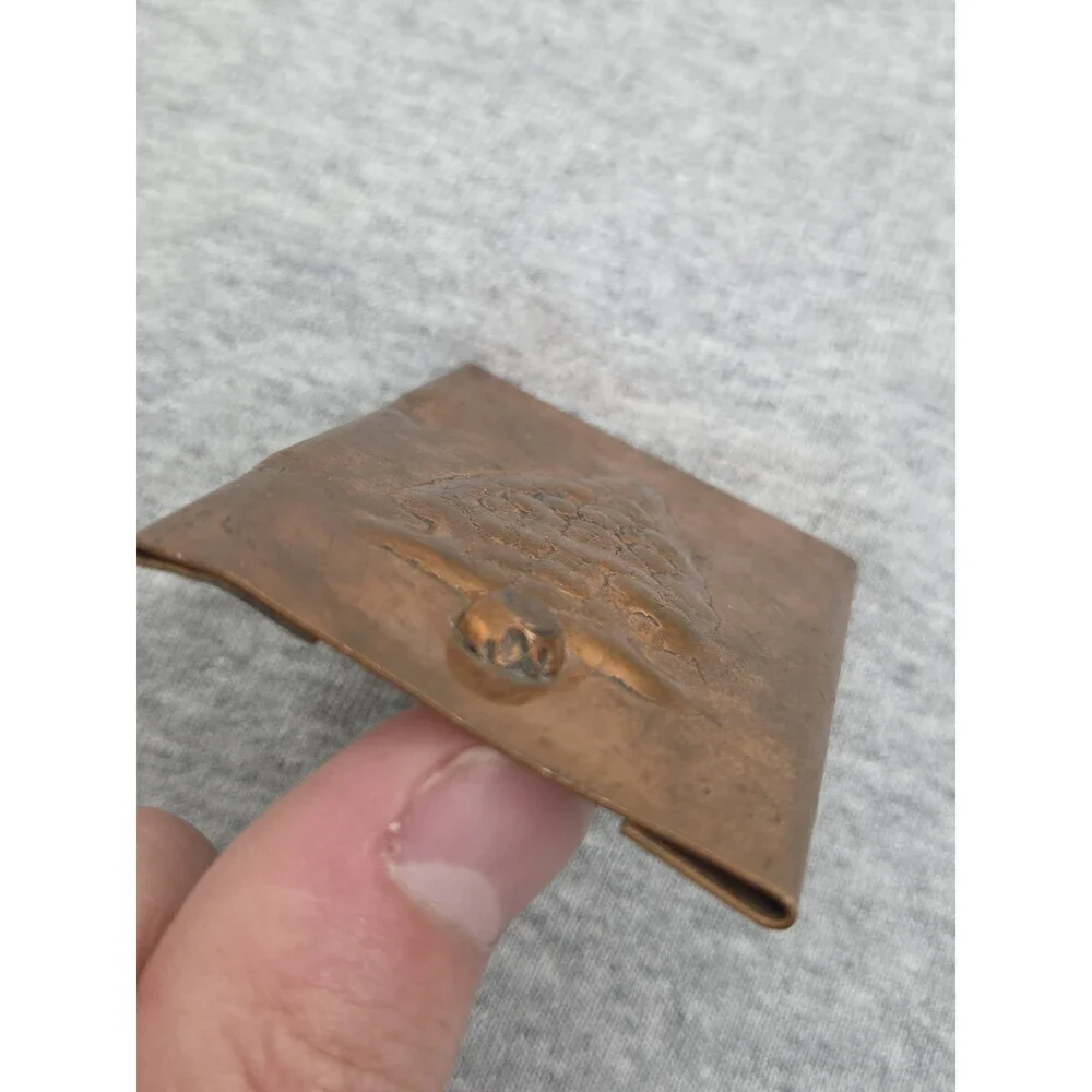 Handmade Copper Pressed Arrowhead Tree Navajo Belt Buckle Rare